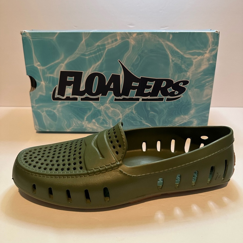 Floafers Men's Green Slip-On Loafers